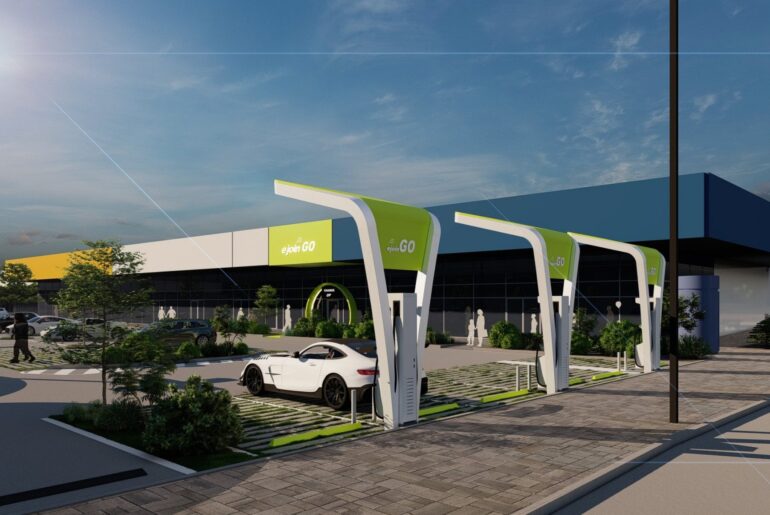 Europe's first 600kW CCS2 charging hub is under construction. The charging hub is scheduled to open in the third quarter of 2024.