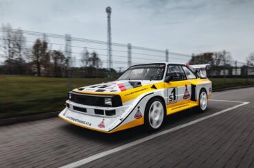 Reini Sampl’s Audi Quattro S1 E2 replica, built using three different Audis