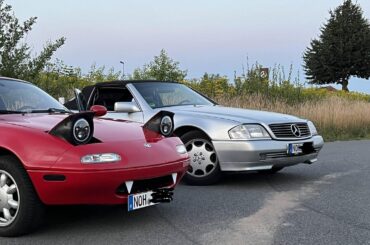 my Mercedes found a miata friend :)