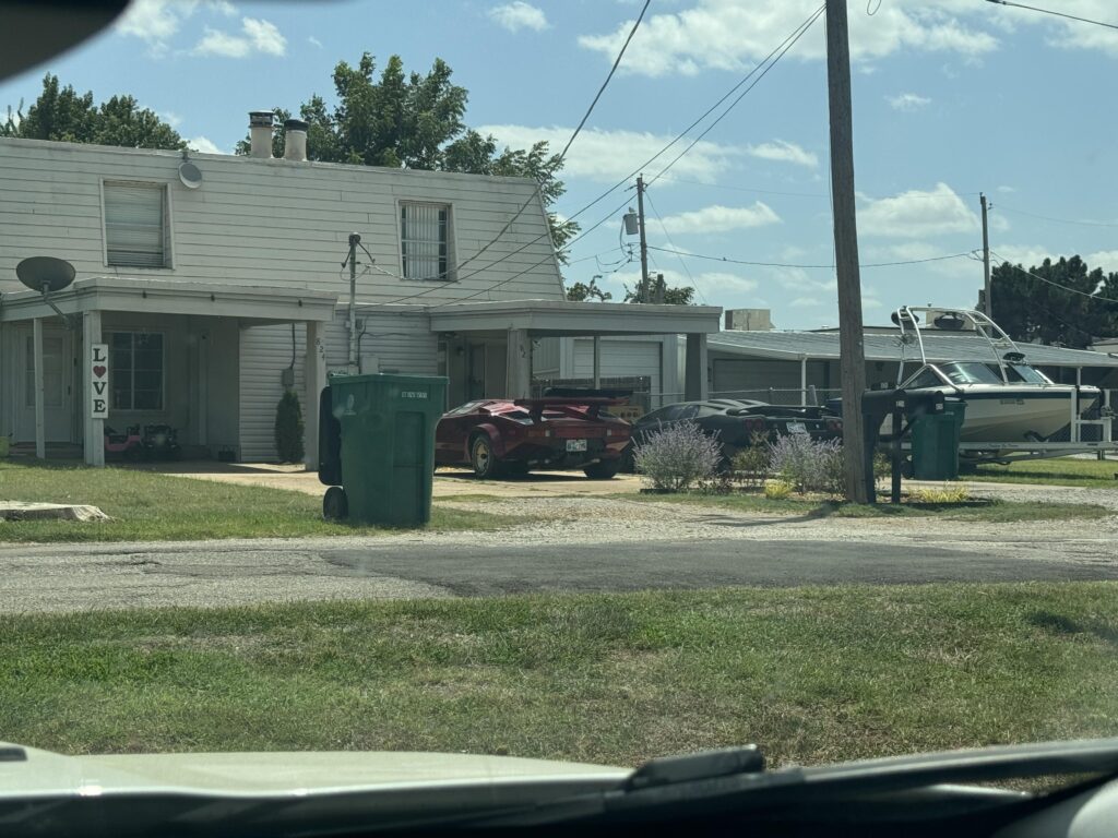Oh, you know, just a [Lamborghini Countach] and a [Lamborghini Diablo] in front of a rachet house in the bad part of town…