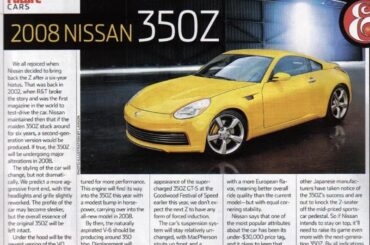 In 2006 I snapped these photos of some pages of a November 2006 Road and Track magazine.