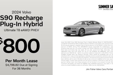 Volvo S90 Recharge Plug-In Hybrid 08/03/2024 4140198