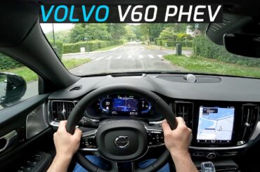 2024 VOLVO V60 T6 RECHARGE PLUG-IN HYBRID 350 HP POV TEST DRIVE