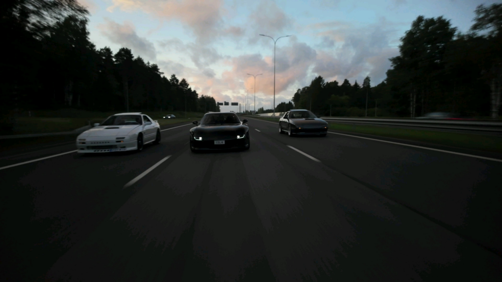 Got a cool shot of these 3 rx7's tonight