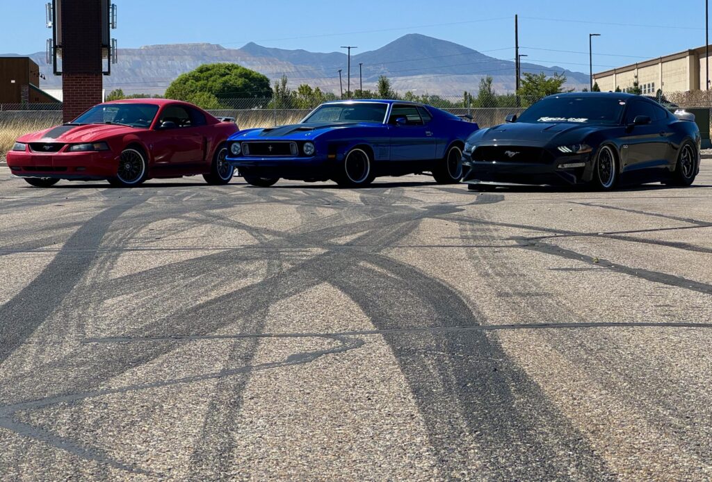 My son’s and I stopping for a little multi-generational Mustang shoot.