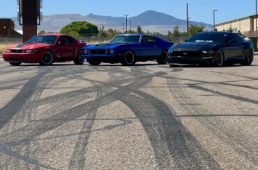 My son’s and I stopping for a little multi-generational Mustang shoot.