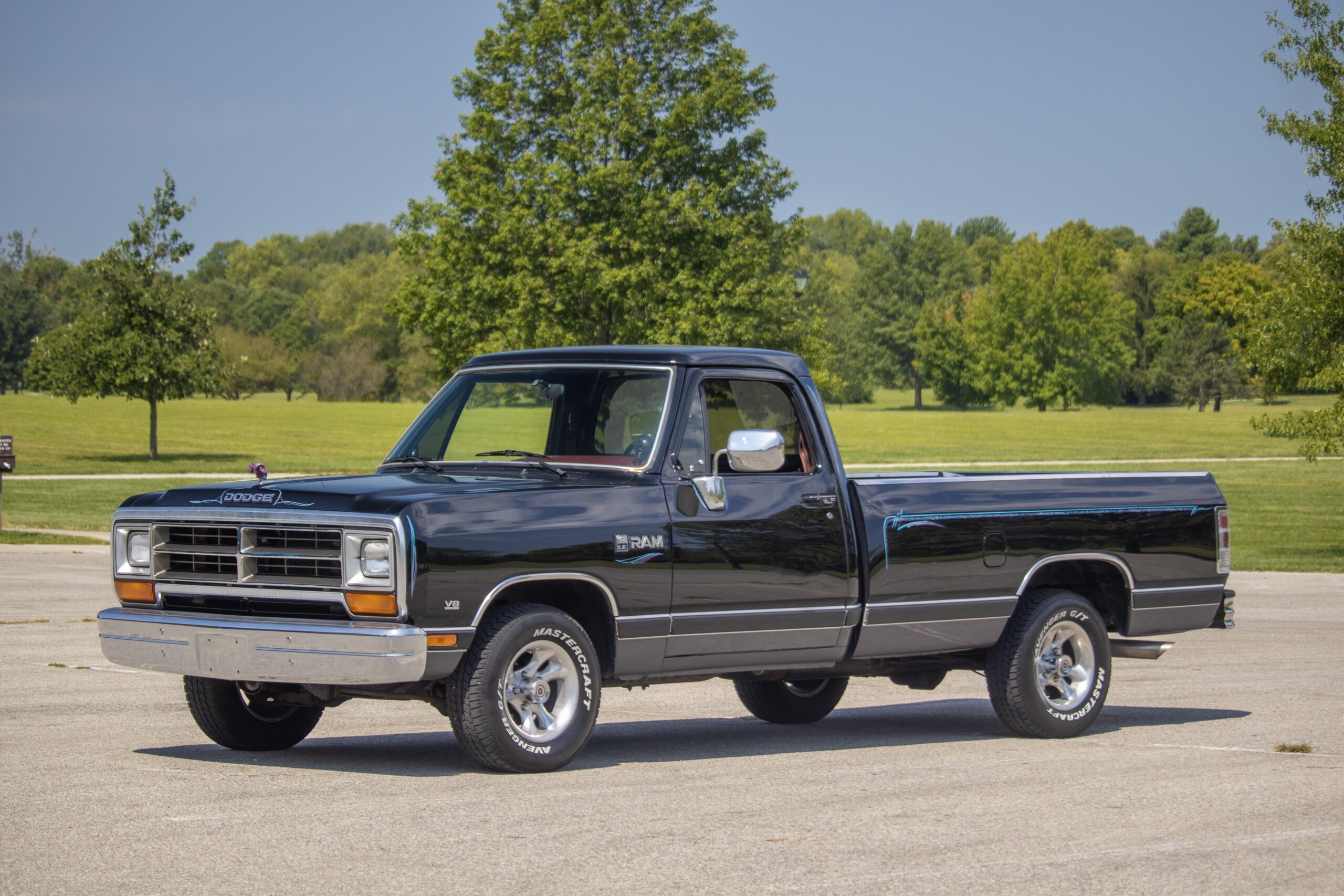 My dad’s absolutely pristine 89 Dodge ram D-100. - EVSHIFT