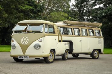Fifth wheel Volkswagen Type 2 T1 camper with engine and transmission from an Audi S3