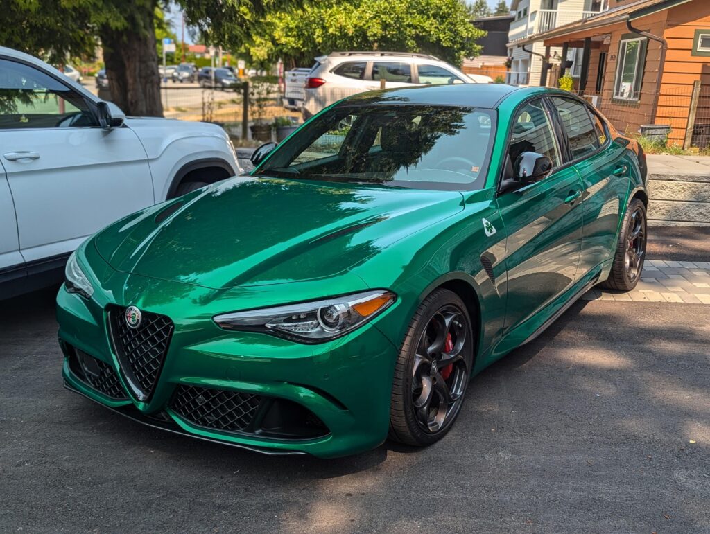 Freshly paint corrected & c. coated Verde Montreal Giulia Quad