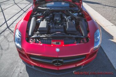 SLS AMG w/ a Weistec supercharger kit pumping out 825 hp (car is called the SLS825 AMG)