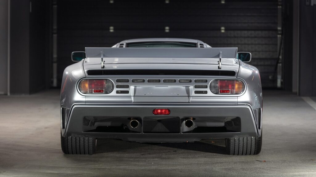 Mildly Interesting: There's some iterations of the Bugatti EB110 that have absolutely no badging on the rear (1993 SuperSport shown)