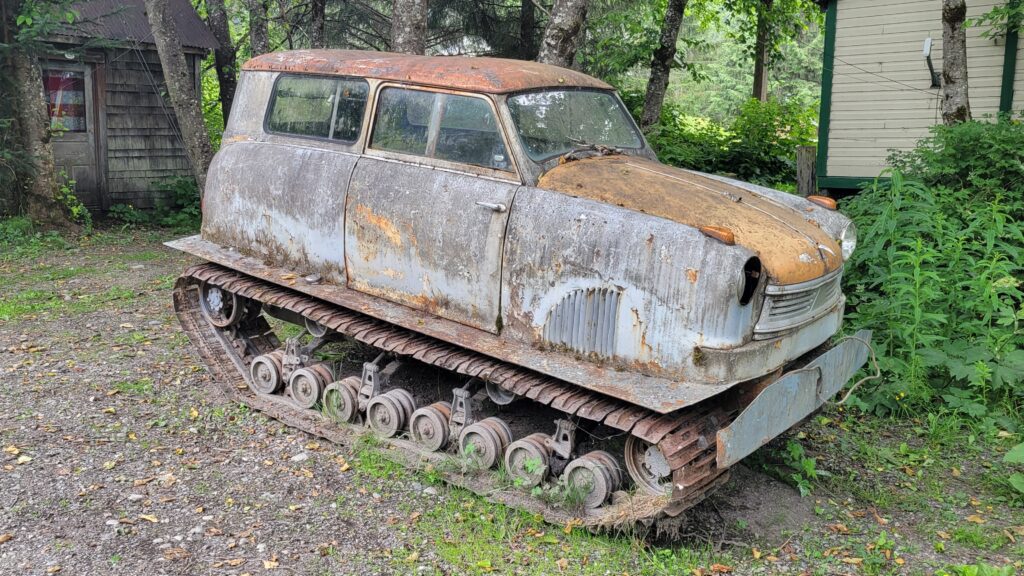 Converted tracks car in Stewart