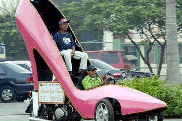 Pink high heel car