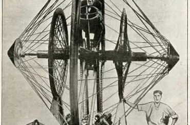 Professor E. J. Christie Gyroscopic Wheel Unicycle, which the creator claimed would be able to hit speeds in excess of 400mph