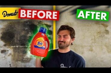 How to clean stubborn oil spills / oil stains from driveway/concrete