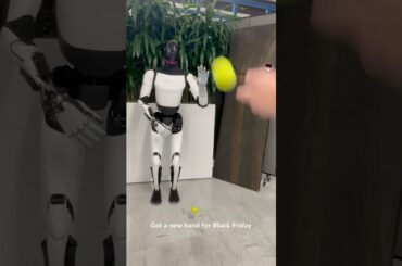 Optimus catching ball with new hand