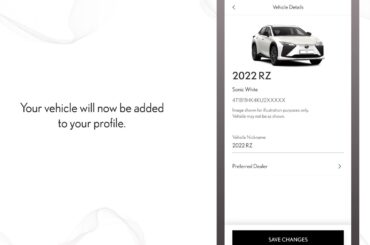Lexus Link+ app | Onboarding for new customers | Registration Plate