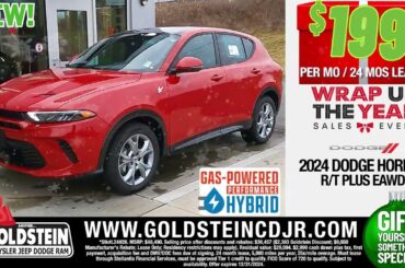 Lease $199 per mo / 24 mos - New 2024 Dodge Hornet R/T Plus Hybrid eAWD - OFFER EXPIRES 12/31/2024*