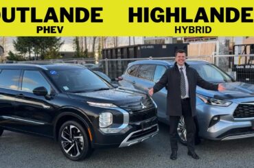 Mitsubishi Outlander PHEV 2025 VS Toyota Highlander Hybrid comparison!