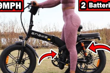 BEST CHEAP FAST Folding EBike For RANGE? ENGWE X20 Electric Bike Review MAGIC SUSPENSION TWO BATTERY