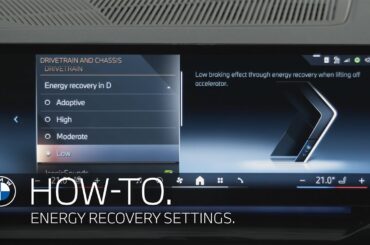 How-To: BMW Energy Regeneration Settings.