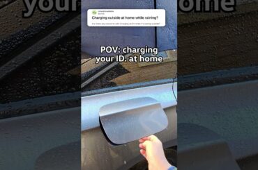 Can I charge my EV in the rain?’ Of course! #Volkswagen  #VWID7