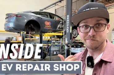Inside An EV Repair Shop! Konduit EV Revives Old Tesla, Leafs, RAV4