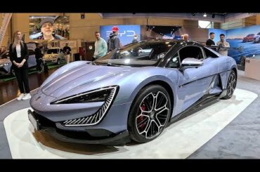 BYD Yangwang U9 e4 full electric supercar 1300hp super hyper sport car walkaround and interior V2360