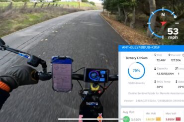 Qs 273 pulling 13KW with new 55ah 72v Seenruy 220 amp battery with Ant Bms