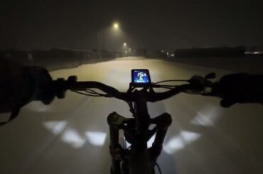 High Power e-bike Fast Ride On Snow And Ice. This Dual motor snow bike Rips