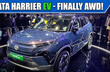 Tata Harrier EV Showcased! AWD + 500 Nm Torque! | 2025 Auto Expo | @MotorBeam