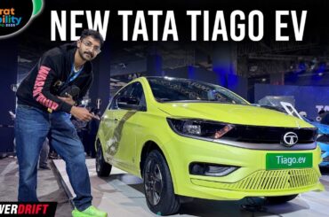 2025 Tata Tiago EV | First Look | Bharat Mobility Expo 2025 | PowerDrift QuickEase