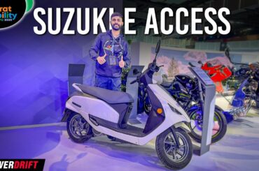 Suzuki E-Access First Look | Bharat Mobility Global Expo | PowerDrift QuickEase