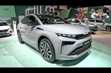 Skoda Enyaq Coupe 85 X full electric vehicle SUV car auto e-car walkaround and interior V2423