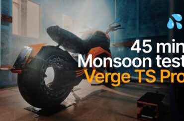 Can This Electric Motorcycle Handle a Monsoon? Verge TS Pro Takes on 45 Minutes of Rain!