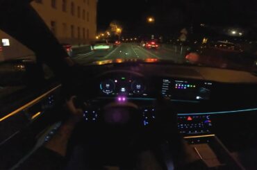 2025 Hyundai Santa Fe PHEV | night POV driving in Prague