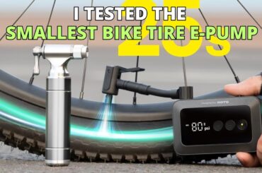 I tested the World's Smallest? Electric Bike Tire Pump