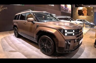 Hyundai Santa Fe Calligraphy plug in hybrid luxury SUV 4WD ecar Santafe walkaround + interior V2486