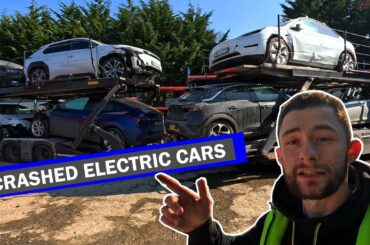 WE BOUGHT A FULL LORRY LOAD OF CRASHED ELECTRIC CARS!