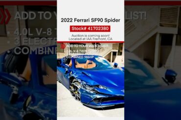 986hp Plug-In Hybrid Ferrari 2022 Ferrari SF90 Spider has a V-8 Twin Turbo + 3 electric motors! #iaa
