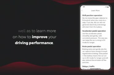 MyToyota App: Hybrid Coaching Explained