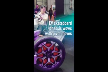 EV skateboard chassis wows with pivot moves at Auto Shanghai 2025