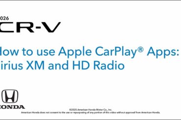 2026 CR-V | Stream Sirius XM and HD Radio via Apple CarPlay®