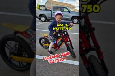 Modding the Tuttio! #shorts #tuttio #ebike #todlers #daughter #robthemechanic #teachthemyoung #fast