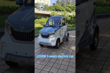 1200W Mini Electric Car with 3 Seats | Exterior, Dashboard & Driving Demo