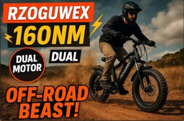 E BIKE RZOGUWEX Electric Bike, 20 inch 160NM Dual Motor Off-Road EBIKE for Adults