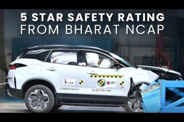 Tata Harrier EV Scored 5 Star Safety Ratings From BNCAP | Tata Harrier EV Crash Test