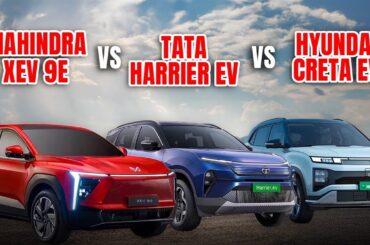 Tata Harrier EV vs Mahindra XEV 9e vs Hyundai Creta EV - All Details Compared | @MotorBeam