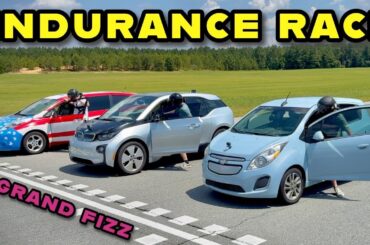 $5,000 Electric Car Endurance Race! 24 Minutes Of Le Maybe - BMW i3 vs Chevy Spark EV vs Nissan LEAF