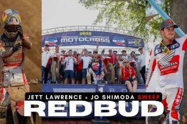 Jett Lawrence + Jo Shimoda SWEEP Honda RedBud National! | Honda HRC Progressive